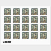 Kruisiging van Jezus Christus Vierkante Sticker (Vel)