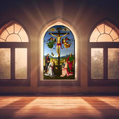 Kruisiging van Jezus Rafaël Circa 1500 Raamsticker