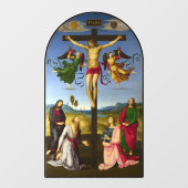 Kruisiging van Jezus Rafaël Circa 1500s Raamsticker (Vel)