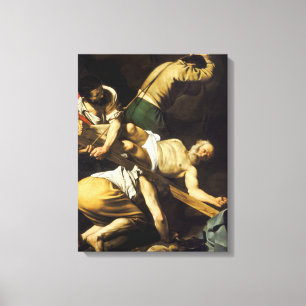 Kruisiging van Sint-Pieter - Caravaggio Canvas Afdruk