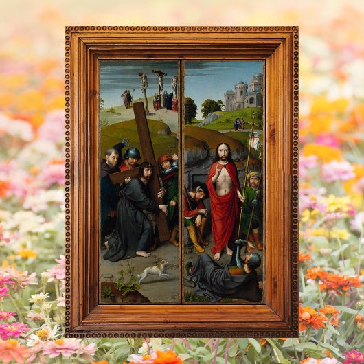 Kruisiging Vastenopstanding Jezus Christus Pasen Poster