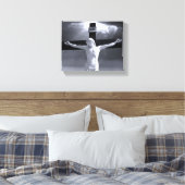 kruisiging verpakt canvas afdruk (Insitu (Slaapkamer))