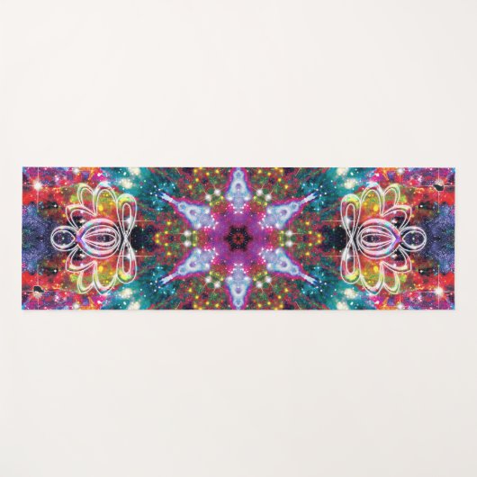 Kruisiging Zen Lotus Star Kaleid Yogamat (Voorkant (horizontaal))
