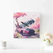 kruising door het landschap van Cherry Blossom Vierkante Klok (Huis)