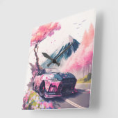 kruising door het landschap van Cherry Blossom Vierkante Klok (Hoek)