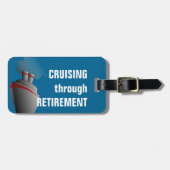 kruising door pensionering Rich Aqua Personalized Bagagelabel (Voorkant horizontaal)