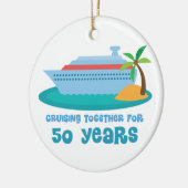 kruising gedurende 50 jaar Jubileum Gift Keramisch Ornament (Links)