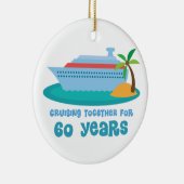 kruising gedurende 60 jaar Jubileum Gift Keramisch Ornament (Rechts)