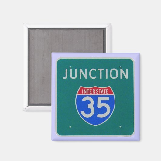 Kruising Interstate 35 Highway Bord Magneet (Voorkant / Achterkant)