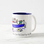 kruising met het gezin tweekleurige koffiemok (Voorkant rechts)