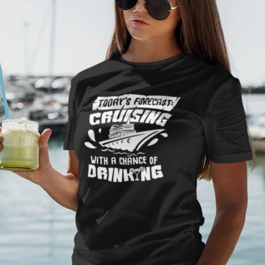 Kruising met kans op Drink Vacatieschip T-shirt