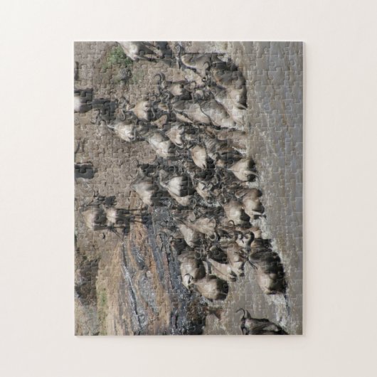 kruising met wildebeest legpuzzel (Verticaal)