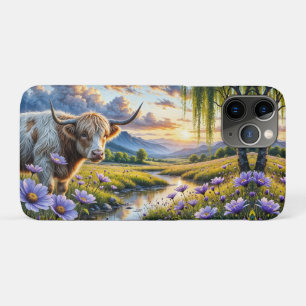 Kruising van Schotse Hooglander/Longhorn Koe in Bl Case-Mate iPhone Case
