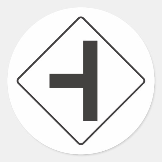 Kruising verkeersbord Stickers (Voorkant)