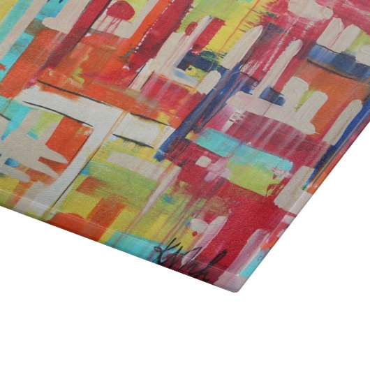 Kruisingen 11x8 deco glas snijvlak snijplank (Hoek)