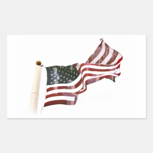 Kruisingen binnen de oude glorie - herdenkingsdag rechthoekige sticker (Voorkant)