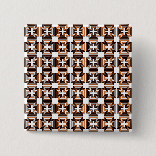 Kruisingen en vierkantjes vierkante button 5,1 cm (Voorkant)
