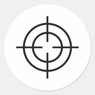 kruisingspictogram voor zwarte snippers ronde sticker