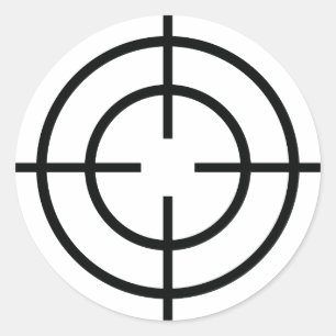 kruisingspictogram voor zwarte snippers ronde sticker