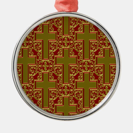  kruisje metalen ornament (Voorkant)