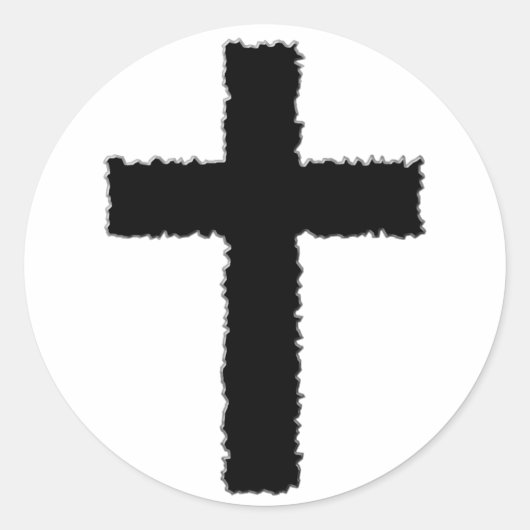 kruisje ronde sticker (Voorkant)