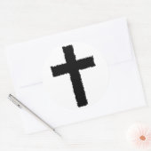 kruisje ronde sticker (Envelop)