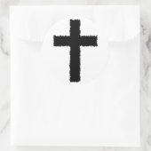 kruisje ronde sticker (Tas)