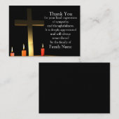 Kruiskaars na begrafenis Dank je kaarten Notitiekaartje (Voorkant / Achterkant)