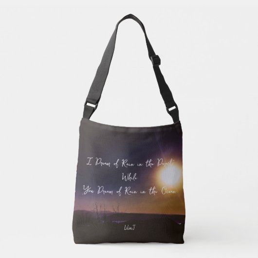 Kruiskamer "Regen in de woestijn" Crossbody Tas (Voorkant)