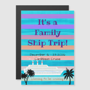 Kruiskamer van Paars en Oranje magneet Magnetische Uitnodiging