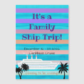 Kruiskamer van Paars en Oranje magneet Magnetische Uitnodiging (Voorkant)