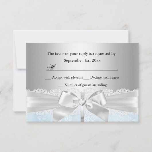 Kruiskantboog Blauw Doopsel/Doopsel RSVP (Voorkant)