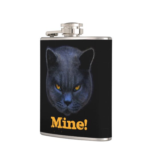 Kruiskat zegt mijn. heupfles (Links)