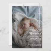 Kruiskatholieke doopkalligrafie Bautizo Foto Kaart (Voorkant)