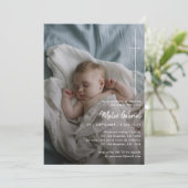 Kruiskatholieke doopkalligrafie Bautizo Foto Kaart (Staand voorkant)