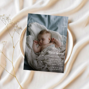 Kruiskatholieke doopkalligrafie Bautizo Foto Kaart