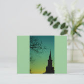 Kruiskerk Steeple in Twilight Briefkaart (Staand voorkant)