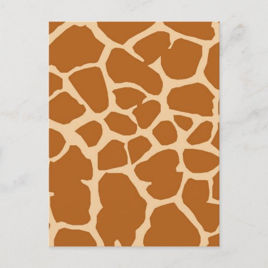 KRUISKROOM GIRAFFE ANIMAAL PATTERN ACHTERGRONDWAL BRIEFKAART (Voorkant)
