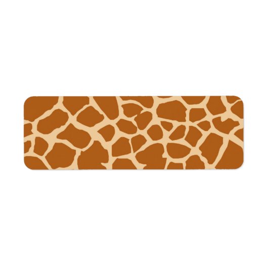 KRUISKROOM GIRAFFE ANIMAAL PATTERN ACHTERGRONDWAL ETIKET (Voorkant)