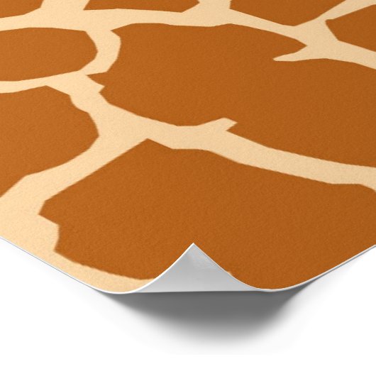KRUISKROOM GIRAFFE ANIMAAL PATTERN ACHTERGRONDWAL POSTER (Hoek)