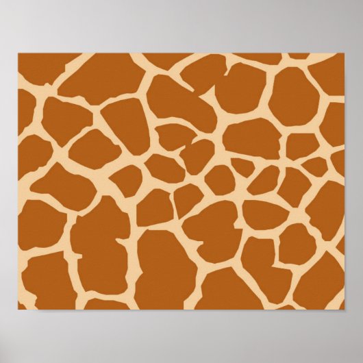 KRUISKROOM GIRAFFE ANIMAAL PATTERN ACHTERGRONDWAL POSTER (Voorkant)