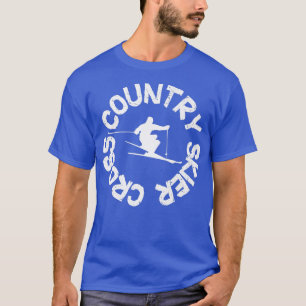 Kruisland Skier Winter Sport sneeuwT-shirt Mannen T-shirt