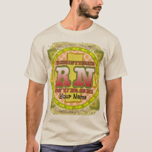 Kruisletters RN Verpleegster T-shirt