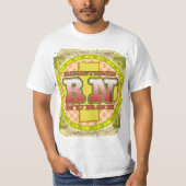 Kruisletters RN Verpleegster T-shirt (Voorkant)