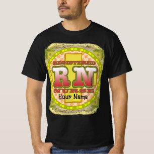 Kruisletters RN Verpleegster T-shirt