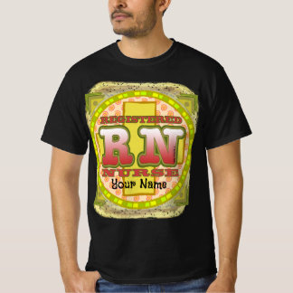 Kruisletters RN Verpleegster T-shirt