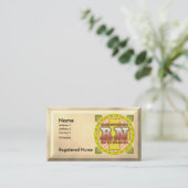 Kruisletters RN Verpleegster Visitekaartje (Staand voorkant)