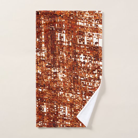 Kruislijnen en vierkante inkepingen bad handdoek (Handdoek)