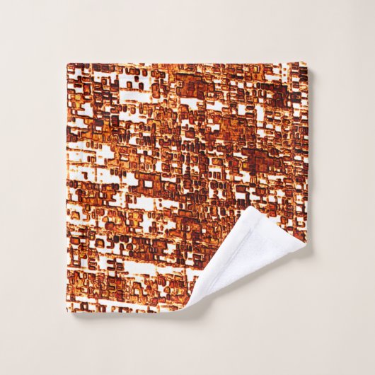 Kruislijnen en vierkante inkepingen bad handdoek (Wasdoekje)