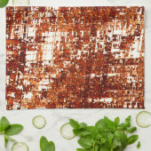 Kruislijnen en vierkante inkepingen theedoek (Gevouwen)